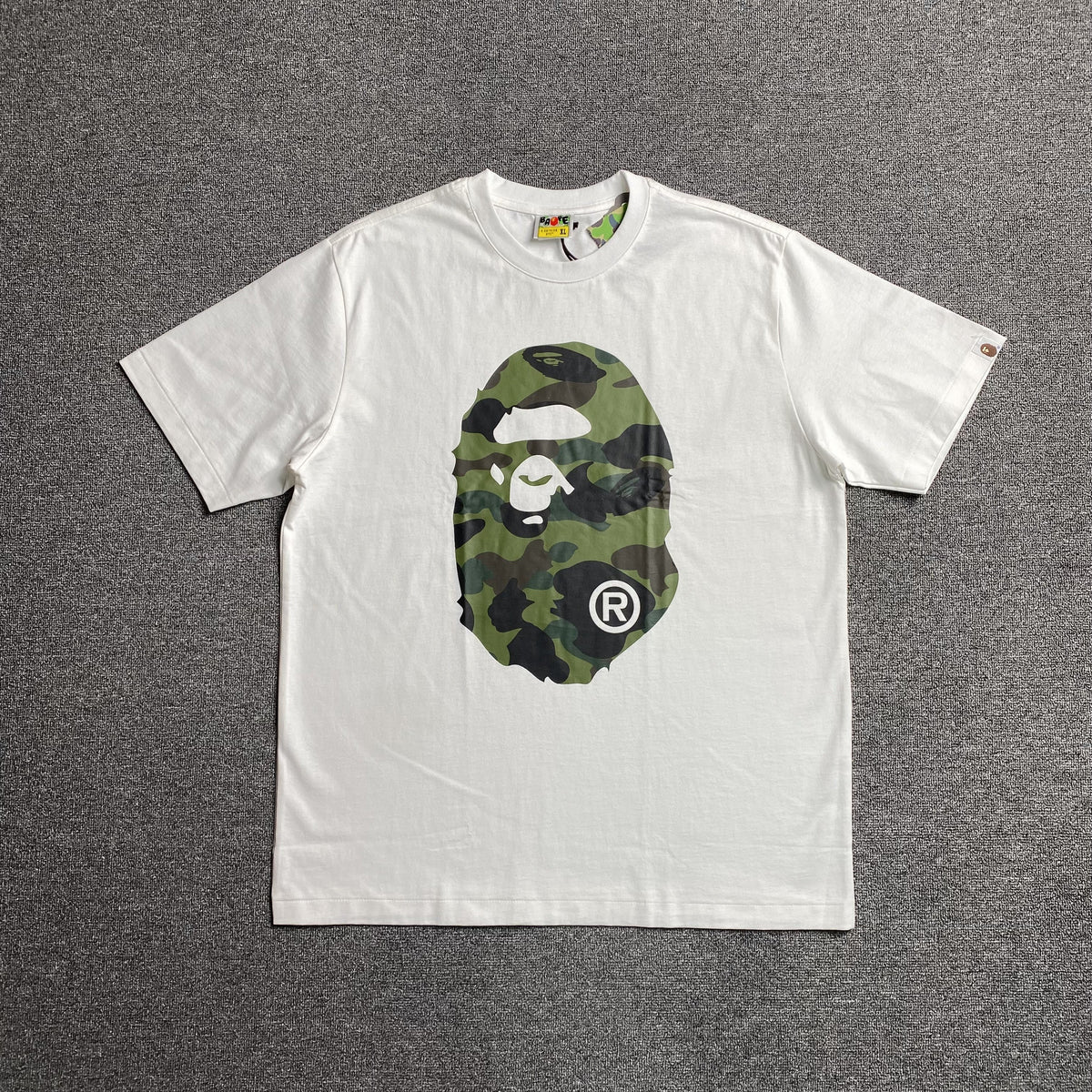 Bape Camo Big Ape Head Tee White
