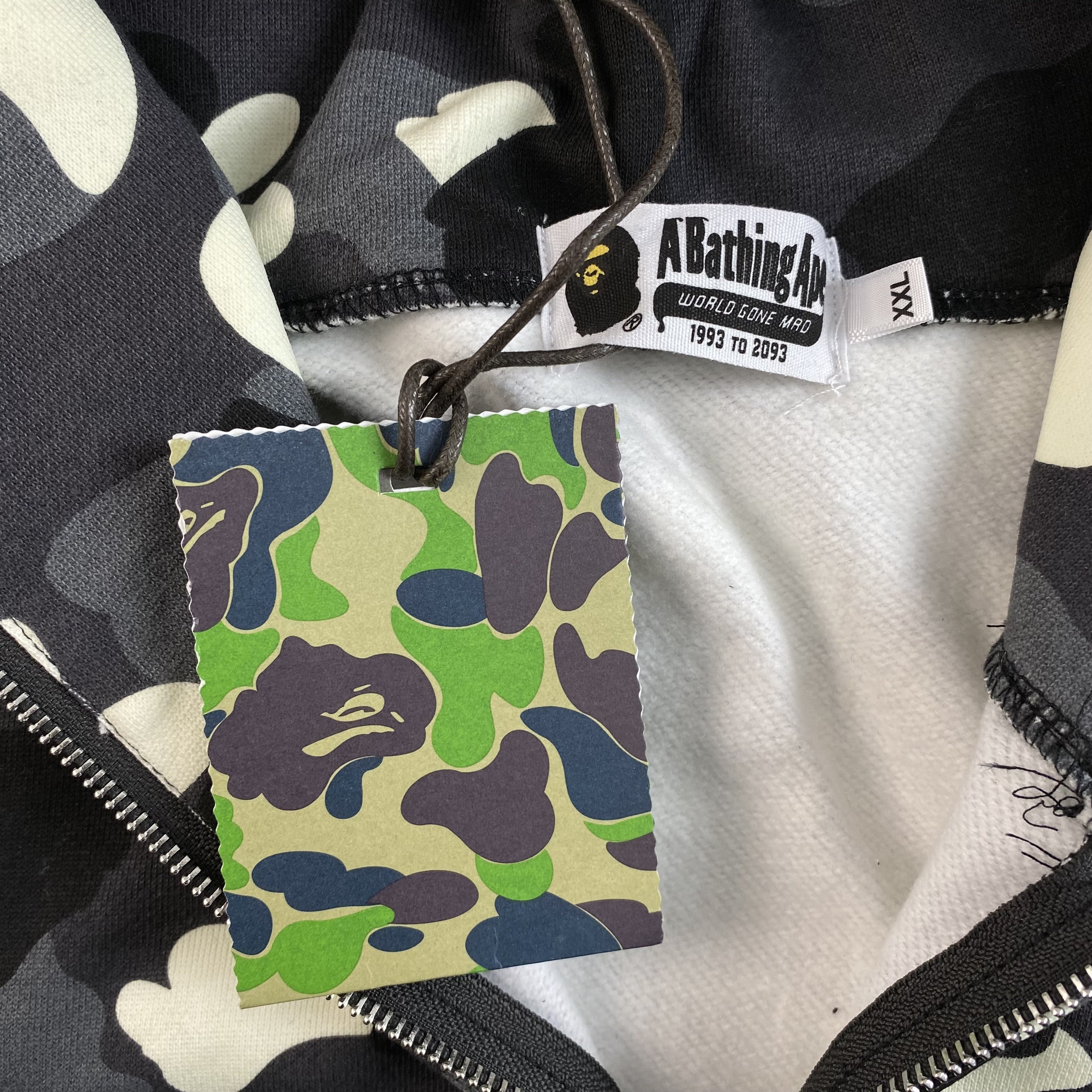 Bape City Camo Shark Full Zip Hoodie Black