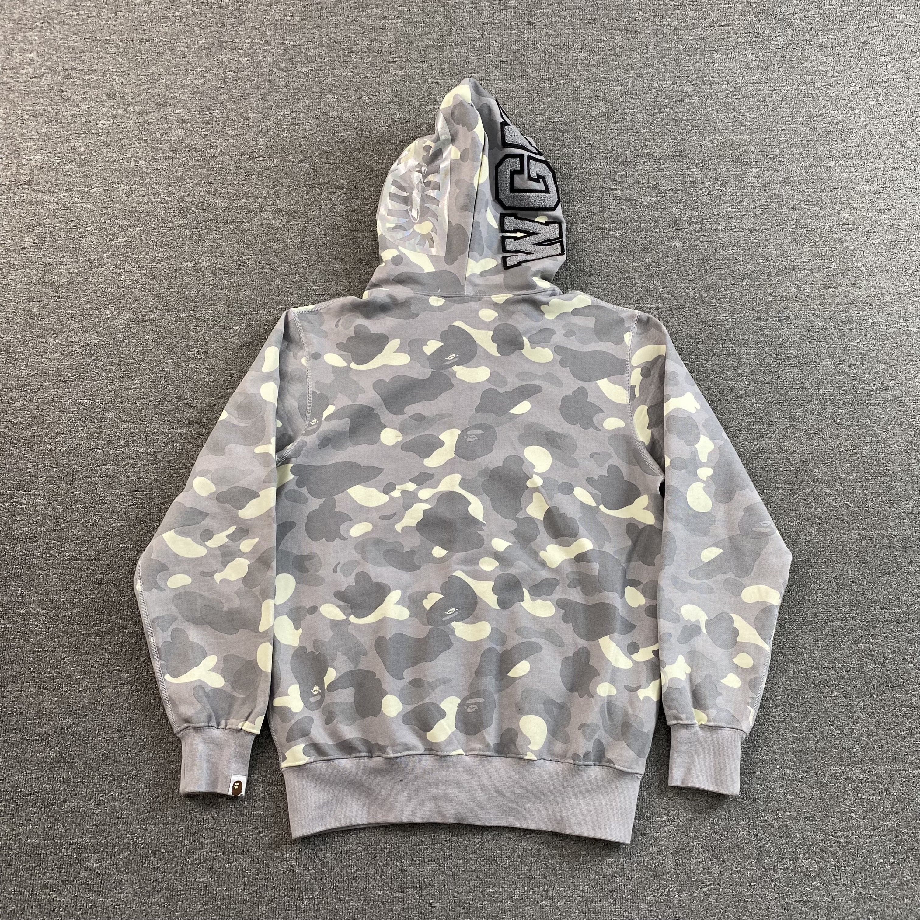 Bape City Camo Shark Full Zip Hoodie Grey