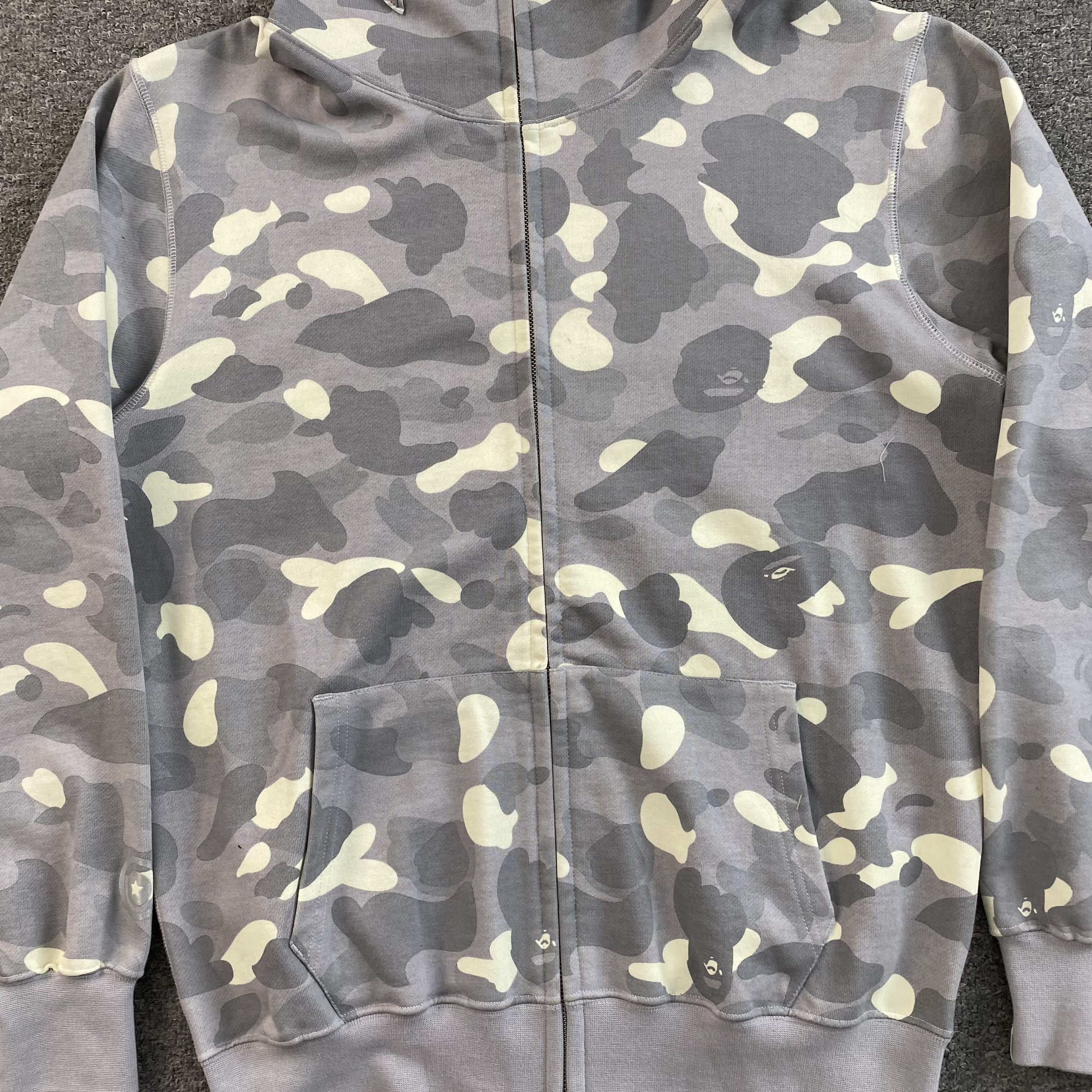 Bape City Camo Shark Full Zip Hoodie Grey