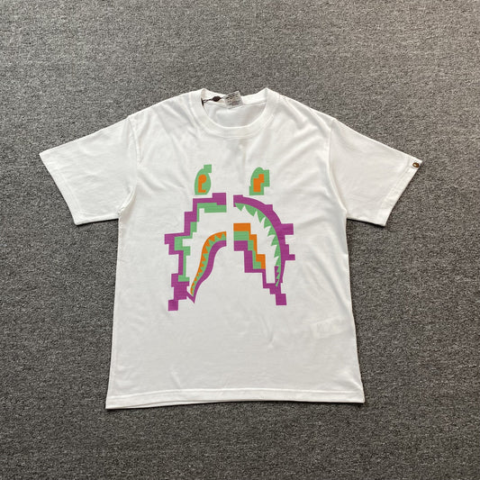 Bape Digital Shark Tee White