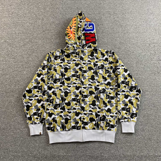 Bape Ginza Separate Shark Full Zip Hoodie Multicolor