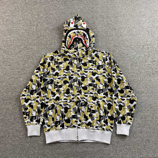 Bape Ginza Separate Shark Full Zip Hoodie Multicolor