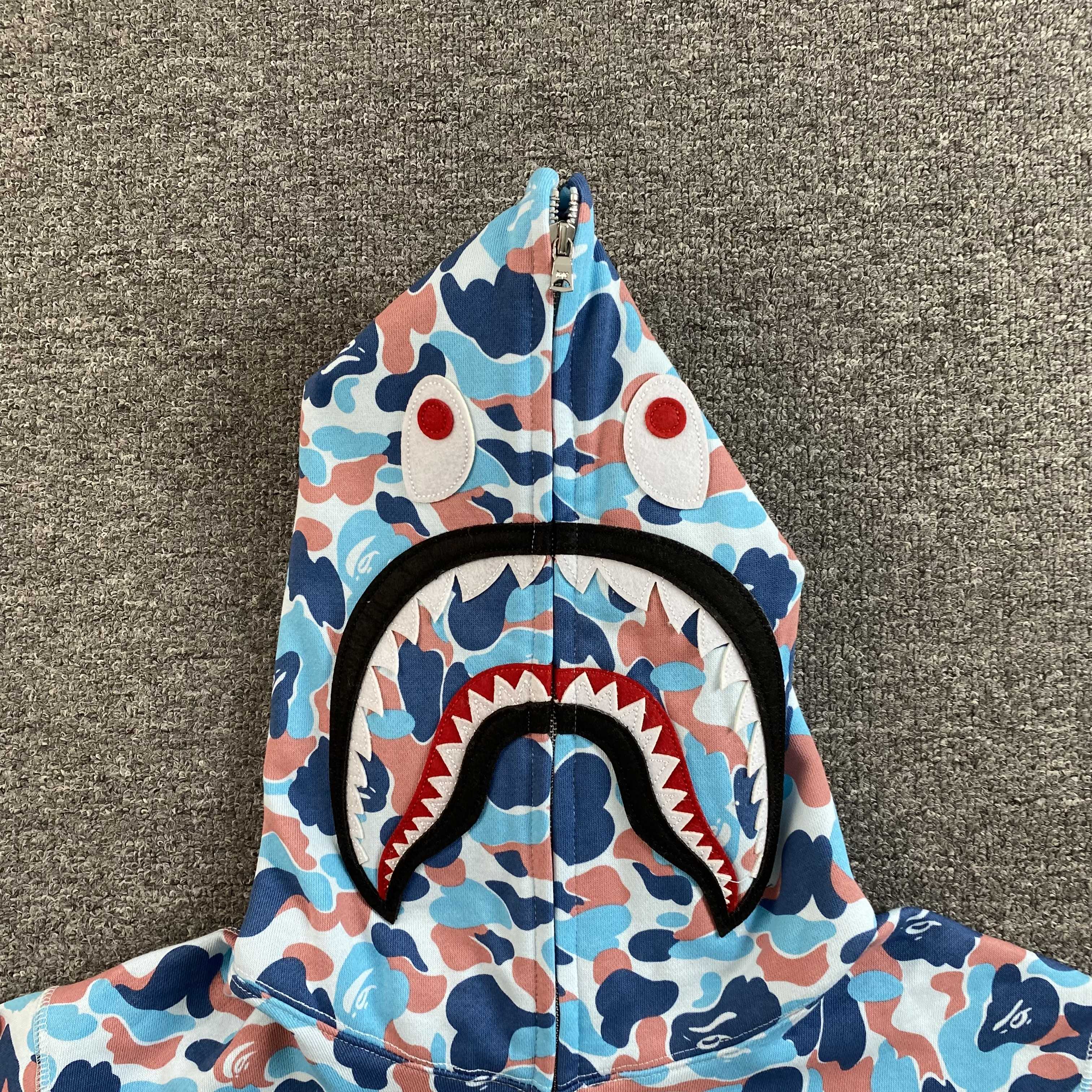 Bape Hangzhou Separate Shark Full Zip Hoodie Multicolor
