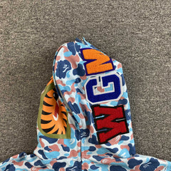 Bape Hangzhou Separate Shark Full Zip Hoodie Multicolor