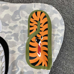 Bape Harajuku Separate Shark Full Zip Hoodie White