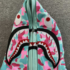 Bape Miami Shark Full Zip Double Hoodie 4th Anniversary Pink Blue