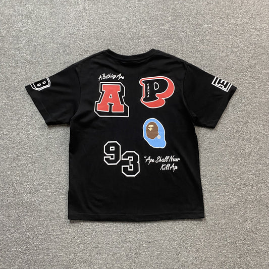 Bape Multi Fonts Tee Black
