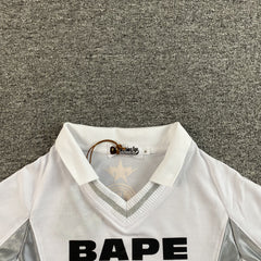 Bape Multi Logo Soccer Jersey White