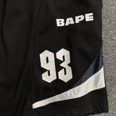 Bape Multi Logo Soccer Shorts Black