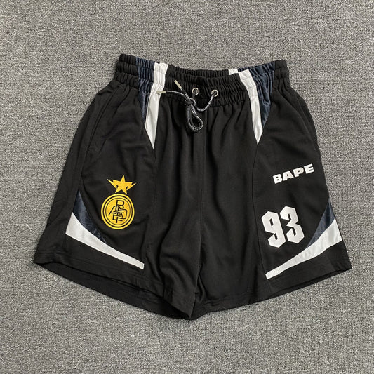 Bape Multi Logo Soccer Shorts Black