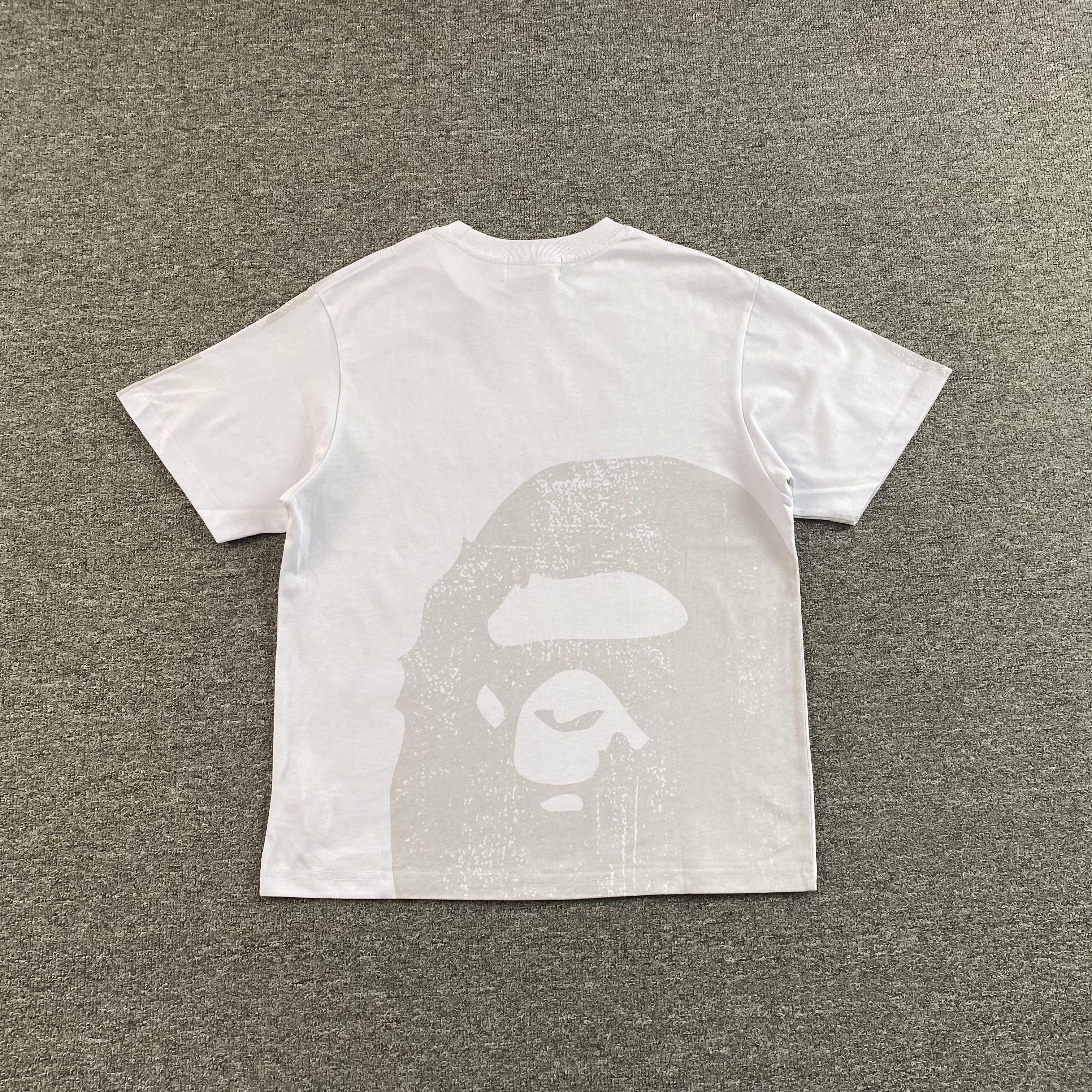 Bape Water Print Ape Head Tee White