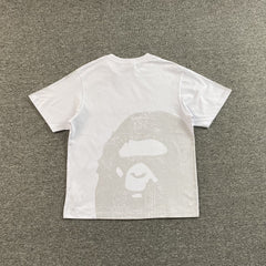 Bape Water Print Ape Head Tee White