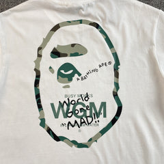 Bape Woodland Camo WGM Tee White