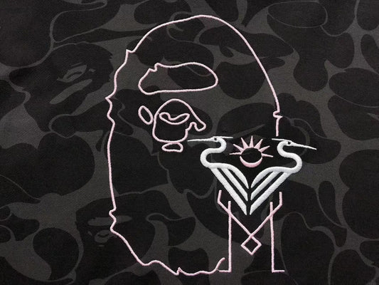 Bape X Inter Miami CF Camo Hoodie Black