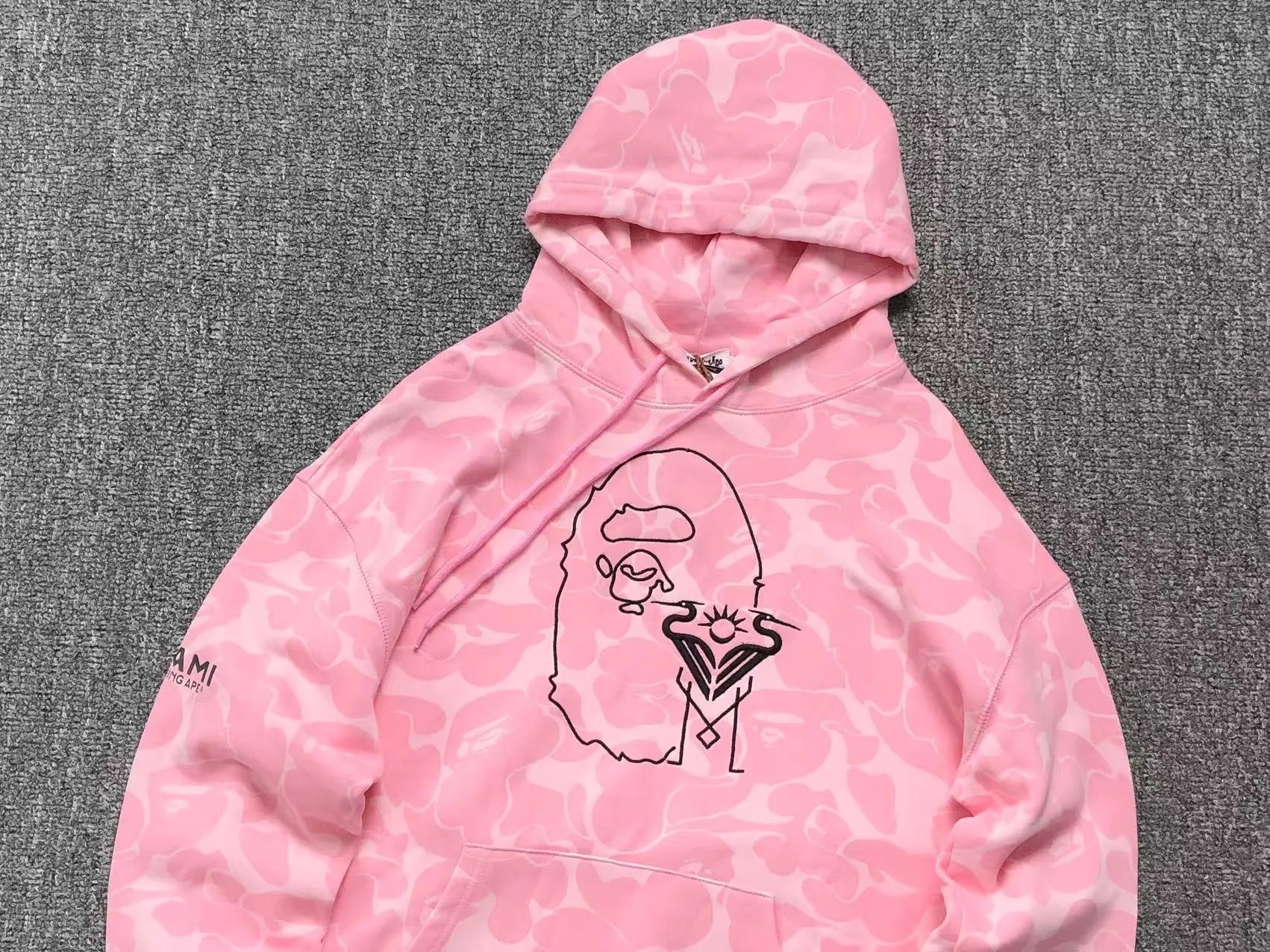 Bape X Inter Miami CF Camo Hoodie Pink
