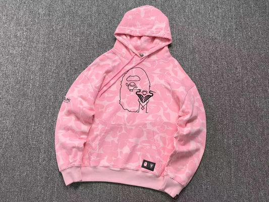 Bape X Inter Miami CF Camo Hoodie Pink