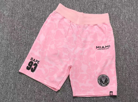 Bape X Inter Miami CF Camo Short Pink