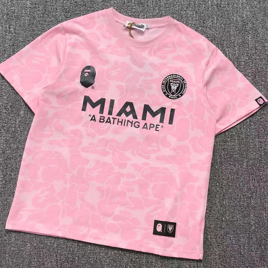 Bape X Inter Miami CF Camo Tee Pink