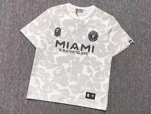 Bape X Inter Miami CF Camo Tee White