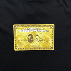 Bape x OVO Card Tee Black