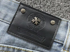 Chrome Hearts Cross Patch Jeans Black