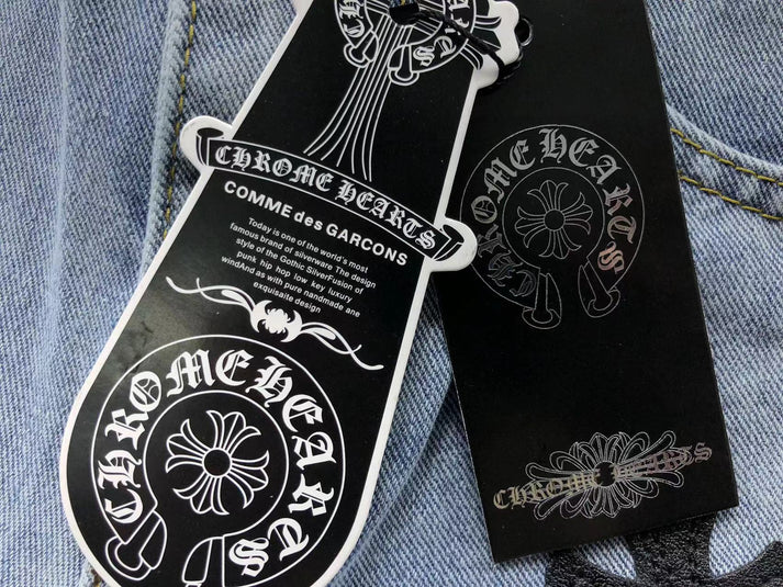 Chrome Hearts Cross Patch Jeans Black