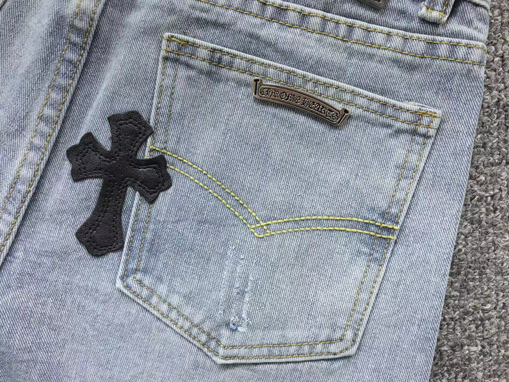 Chrome Hearts Cross Patch Jeans Black