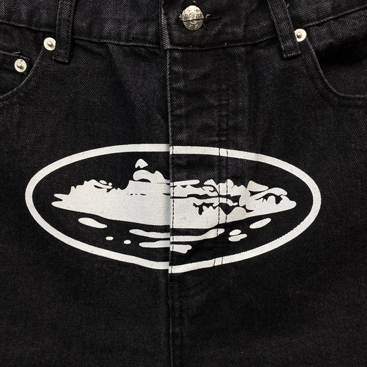 Corteiz Alcatraz Denim Shorts Black