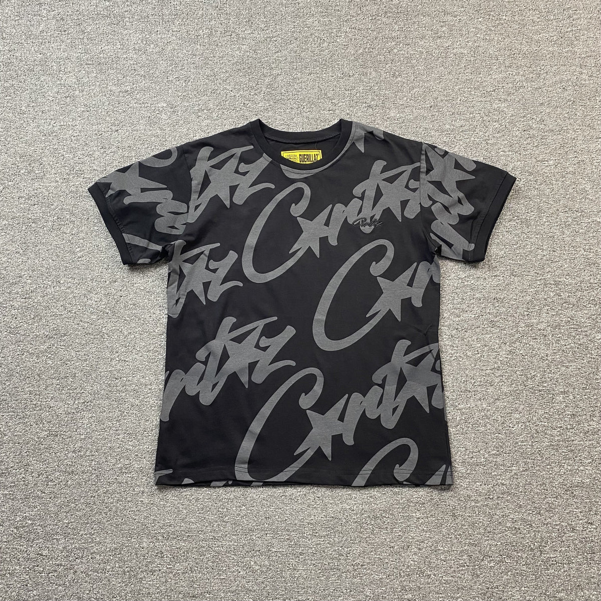 Corteiz Allstarz Allover T-Shirt Black