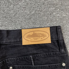 Corteiz C-Star Denim Shorts Black