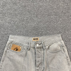 Corteiz C-Star Denim Shorts Grey