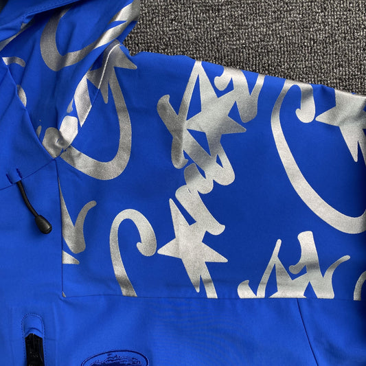 Corteiz Elitework Waterproof Shell Jacket Blue