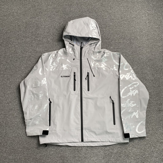 Corteiz Elitework Waterproof Shell Jacket Grey