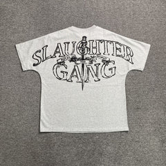Corteiz x Slaughter Gang 21 Savage T-shirt Grey