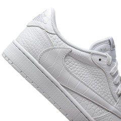 Travis Scott x Air Jordan 1 Crocodiles White