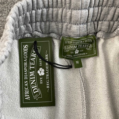 Denim Tears Big Cotton Wreath Shorts Grey