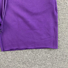 Denim Tears Big Cotton Wreath Shorts Purple