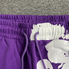 Denim Tears Big Cotton Wreath Sweatpants Purple