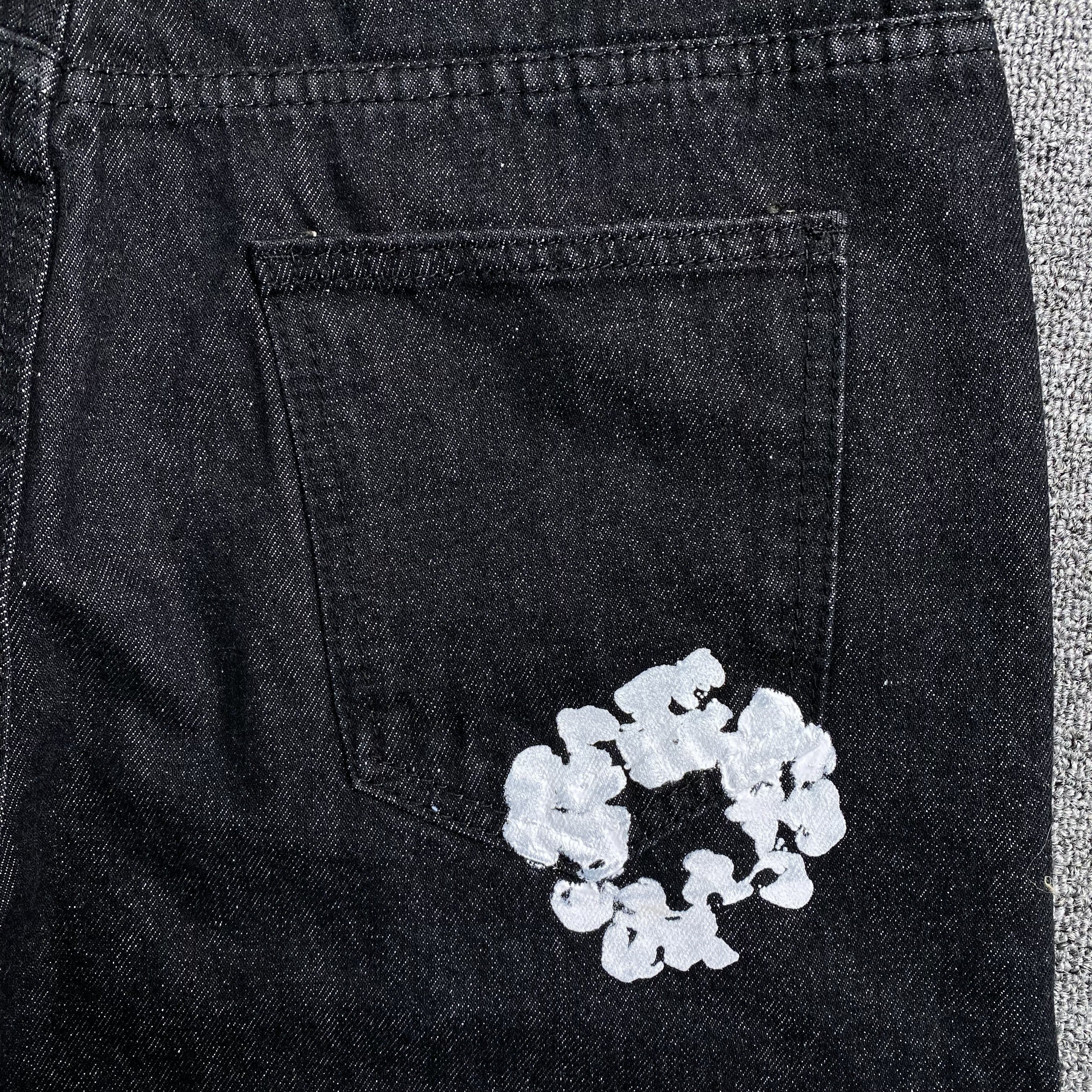 Denim Tears The Cotton Wreath Jean Short Black