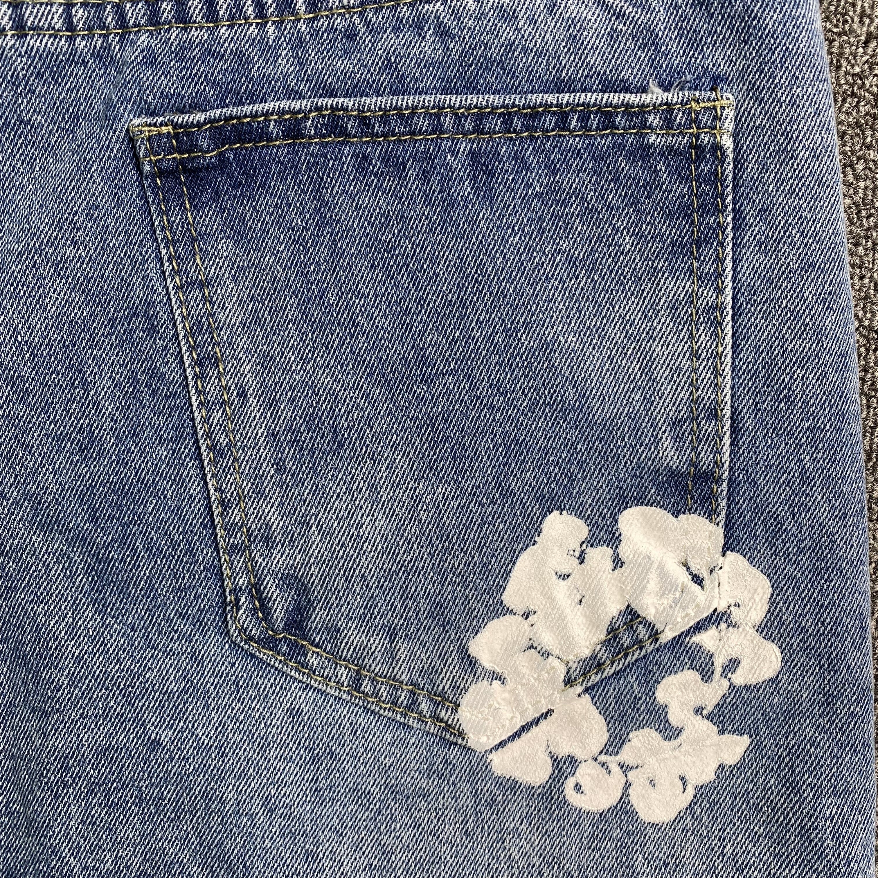 Denim Tears The Cotton Wreath Jean Short Light Blue