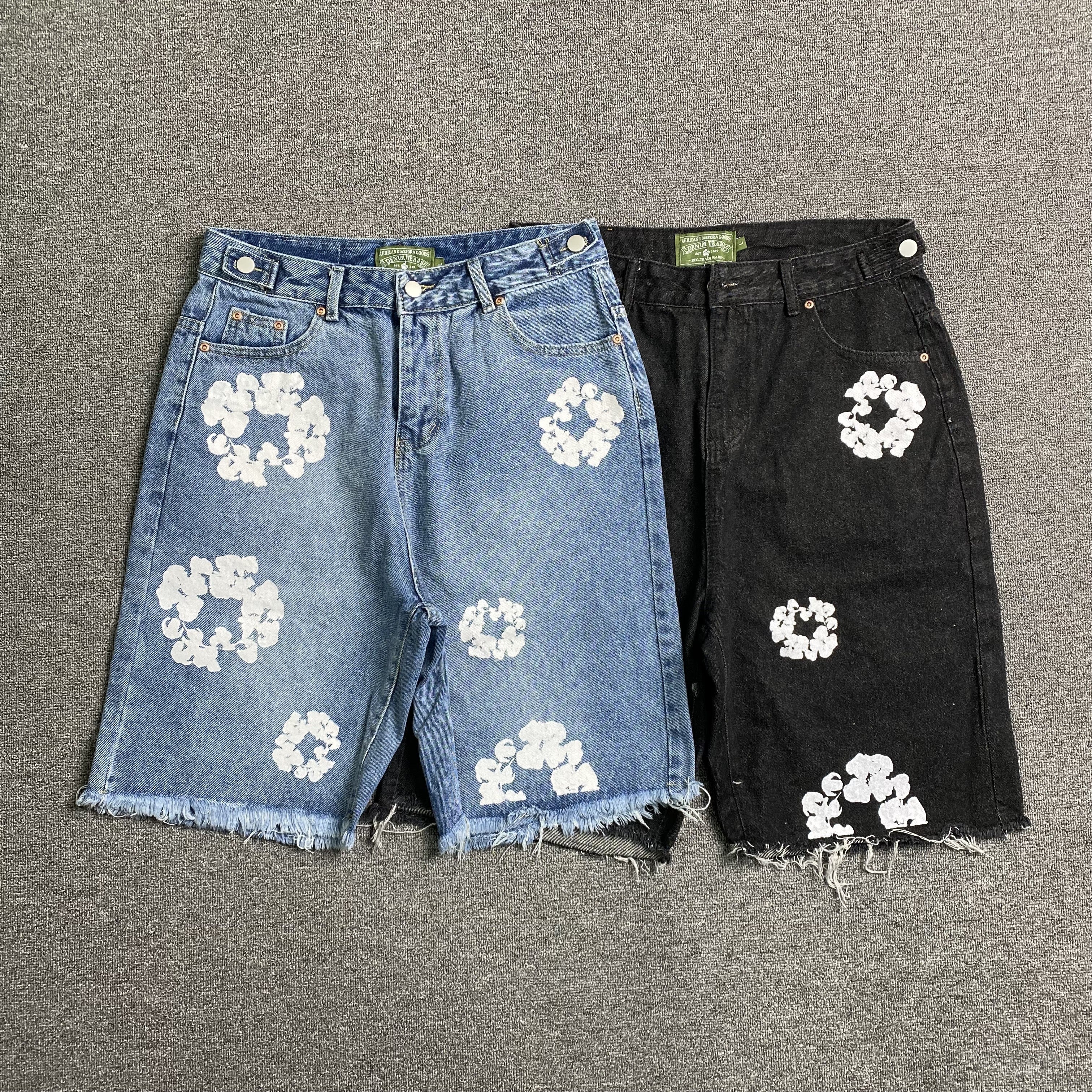 Denim Tears The Cotton Wreath Jean Short Light Blue