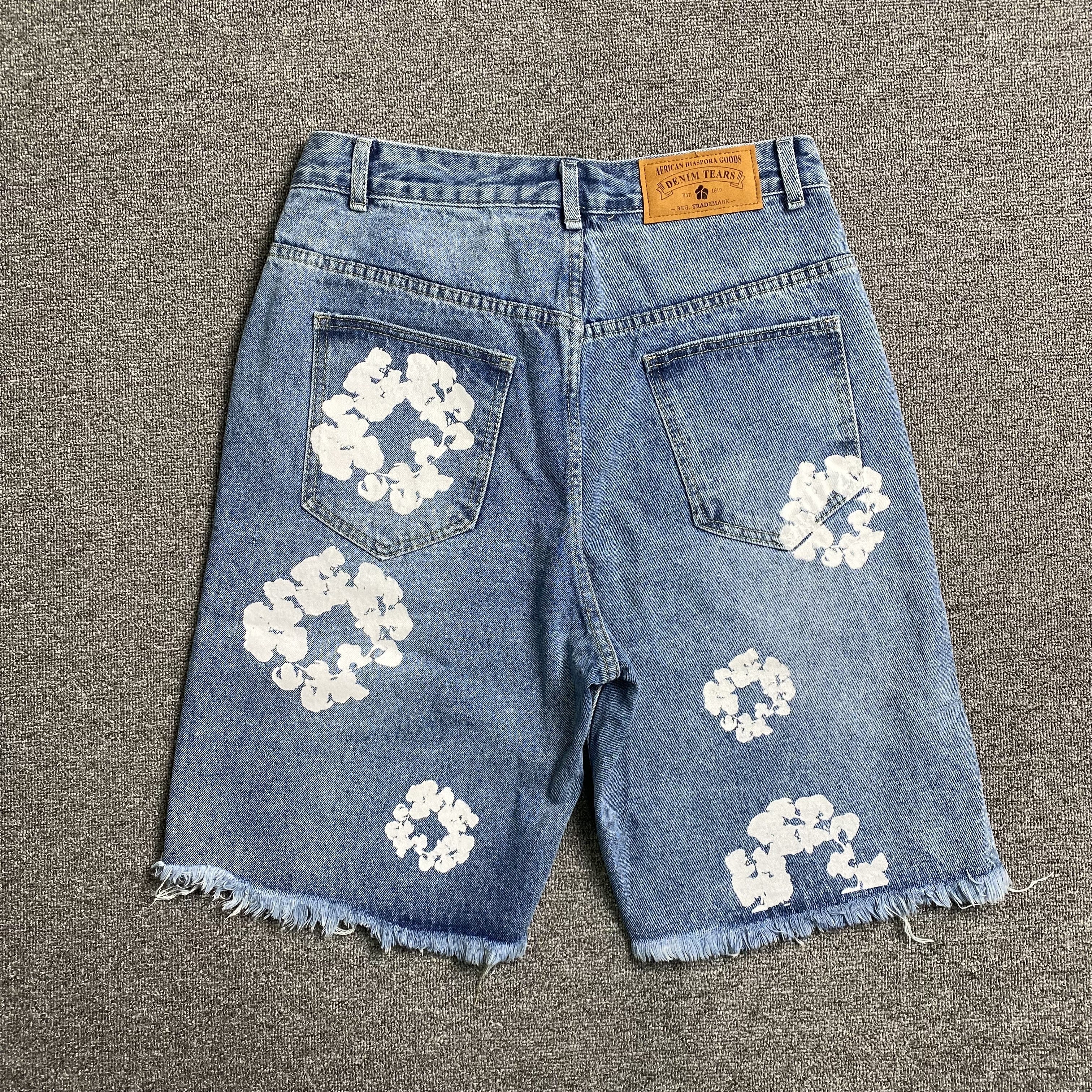 Denim Tears The Cotton Wreath Jean Short Light Blue
