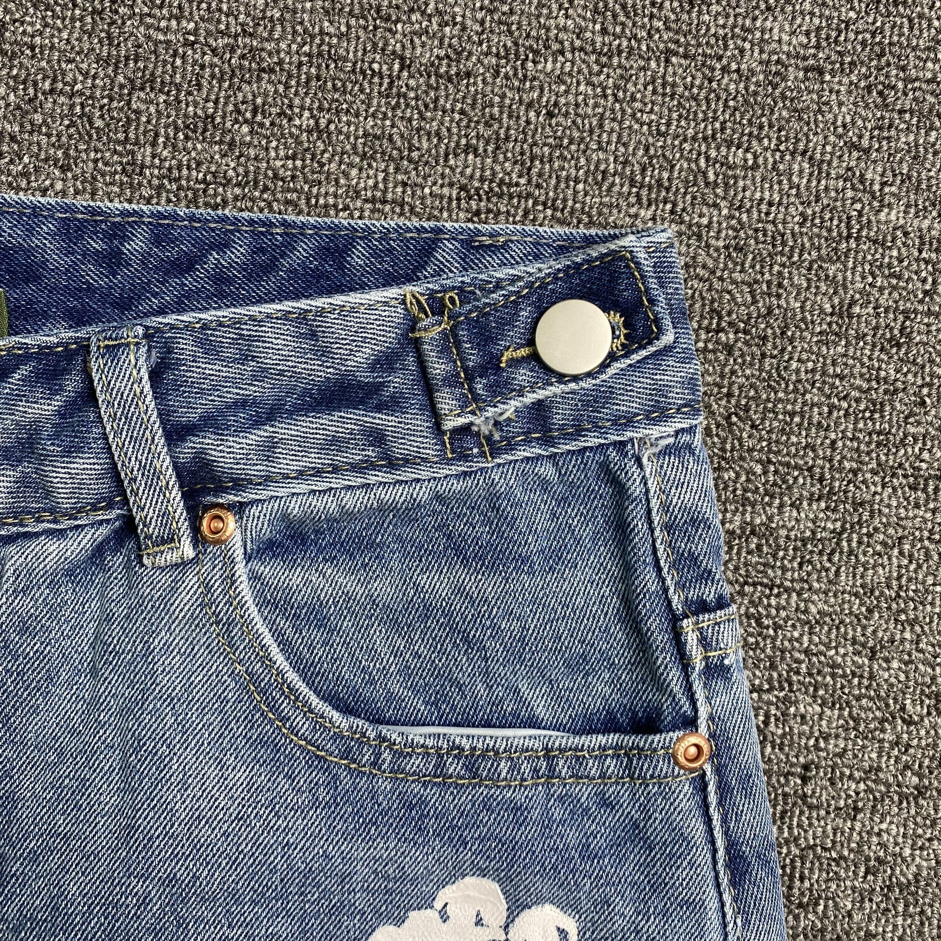Denim Tears The Cotton Wreath Jean Short Light Blue