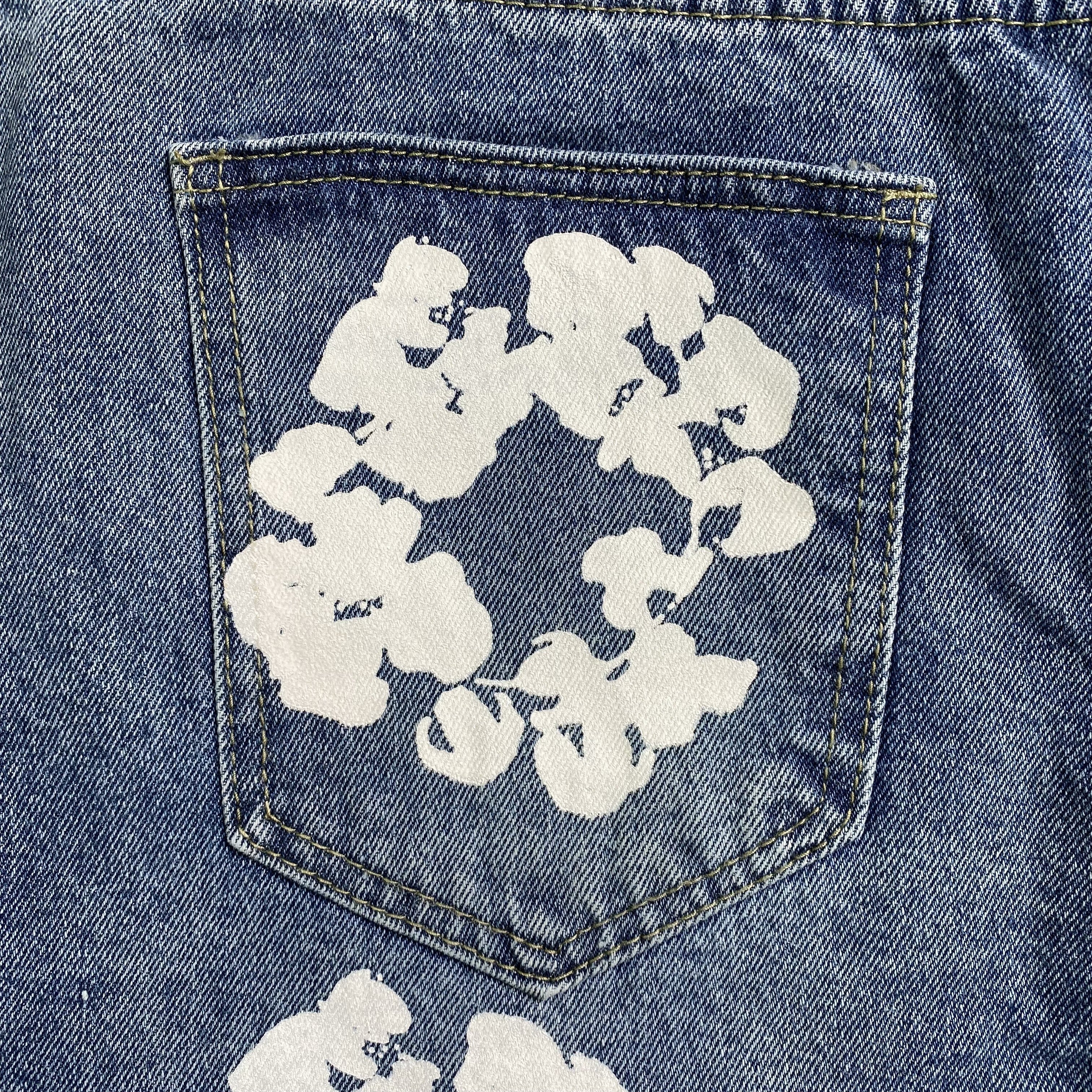 Denim Tears The Cotton Wreath Jean Short Light Blue