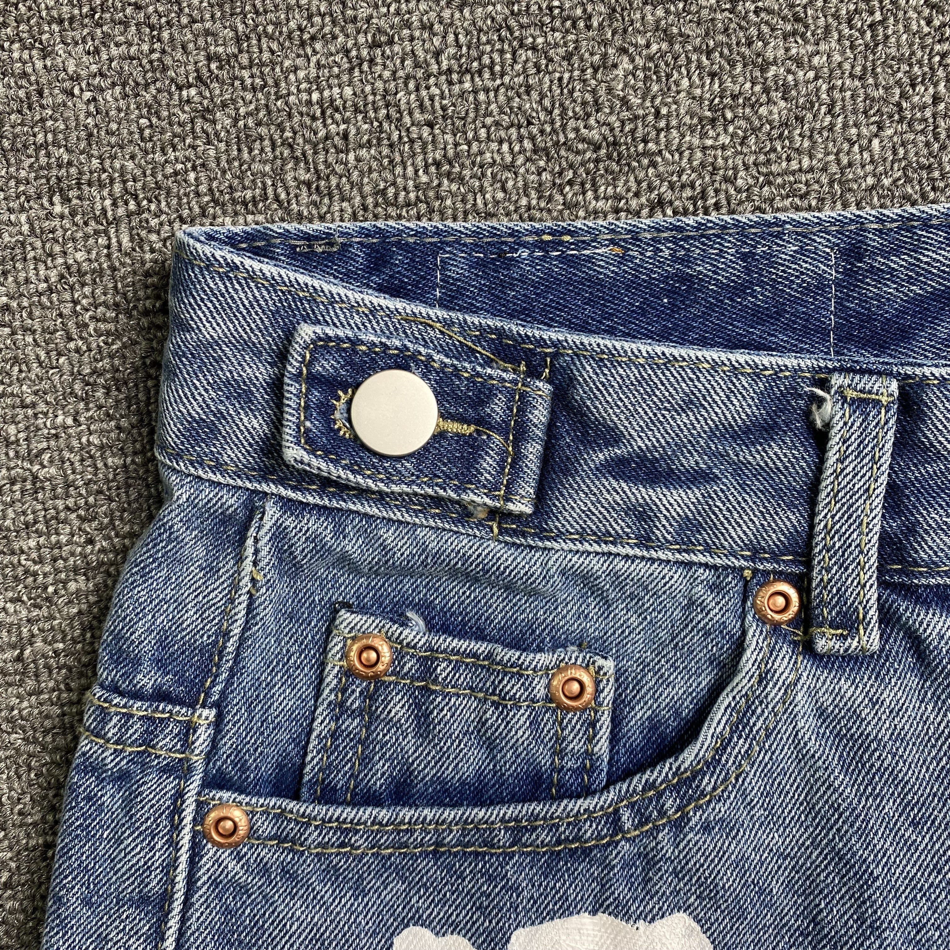 Denim Tears The Cotton Wreath Jean Short Light Blue