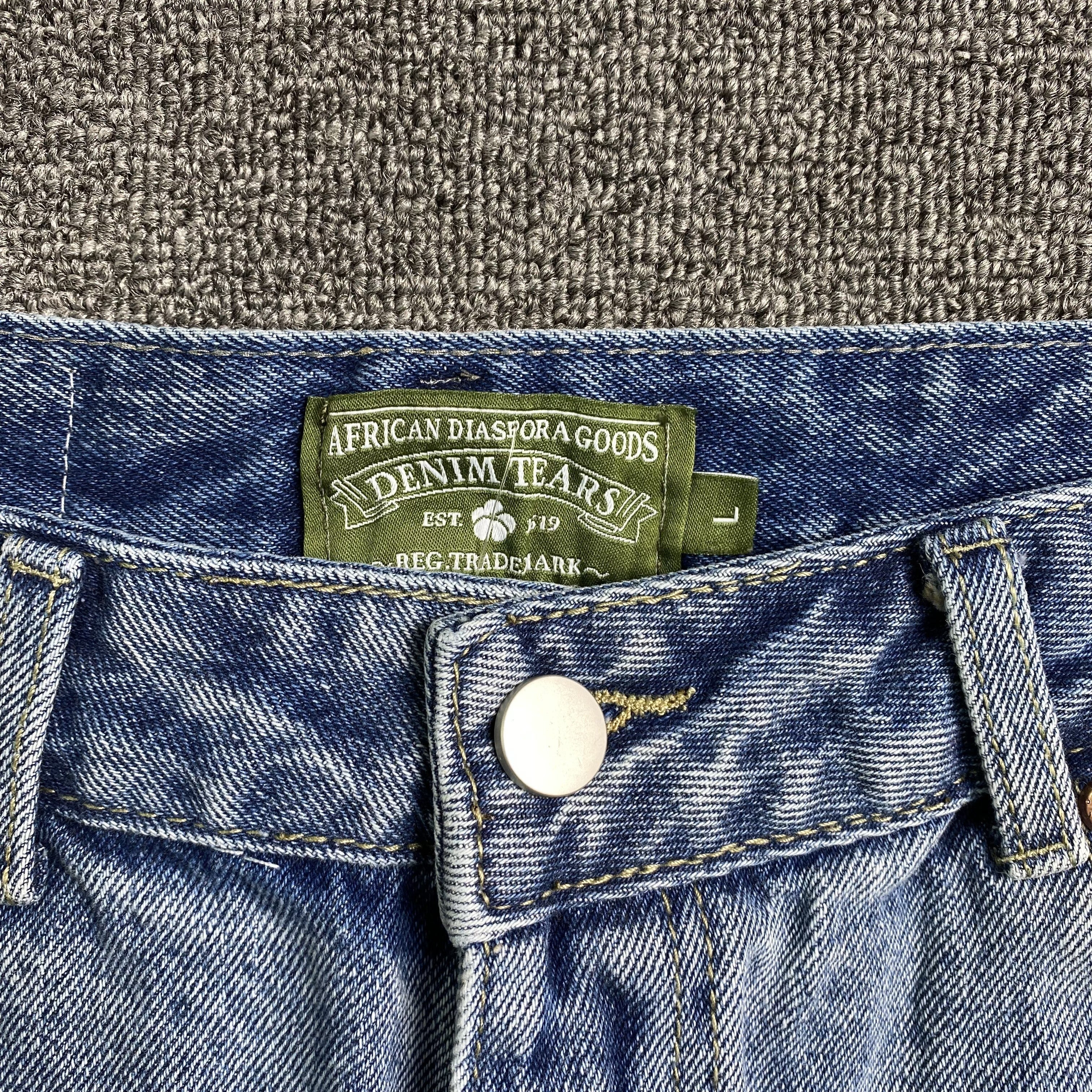 Denim Tears The Cotton Wreath Jean Short Light Blue