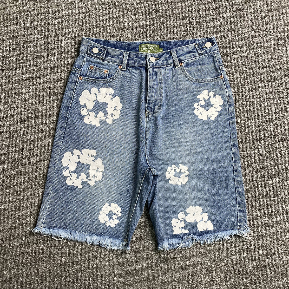 Denim Tears The Cotton Wreath Jean Short Light Blue