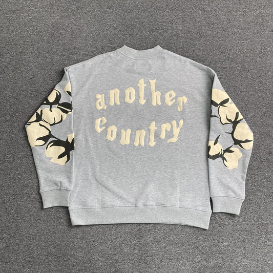 Denim Tears x CPFM Cactus Tears Crewneck Grey
