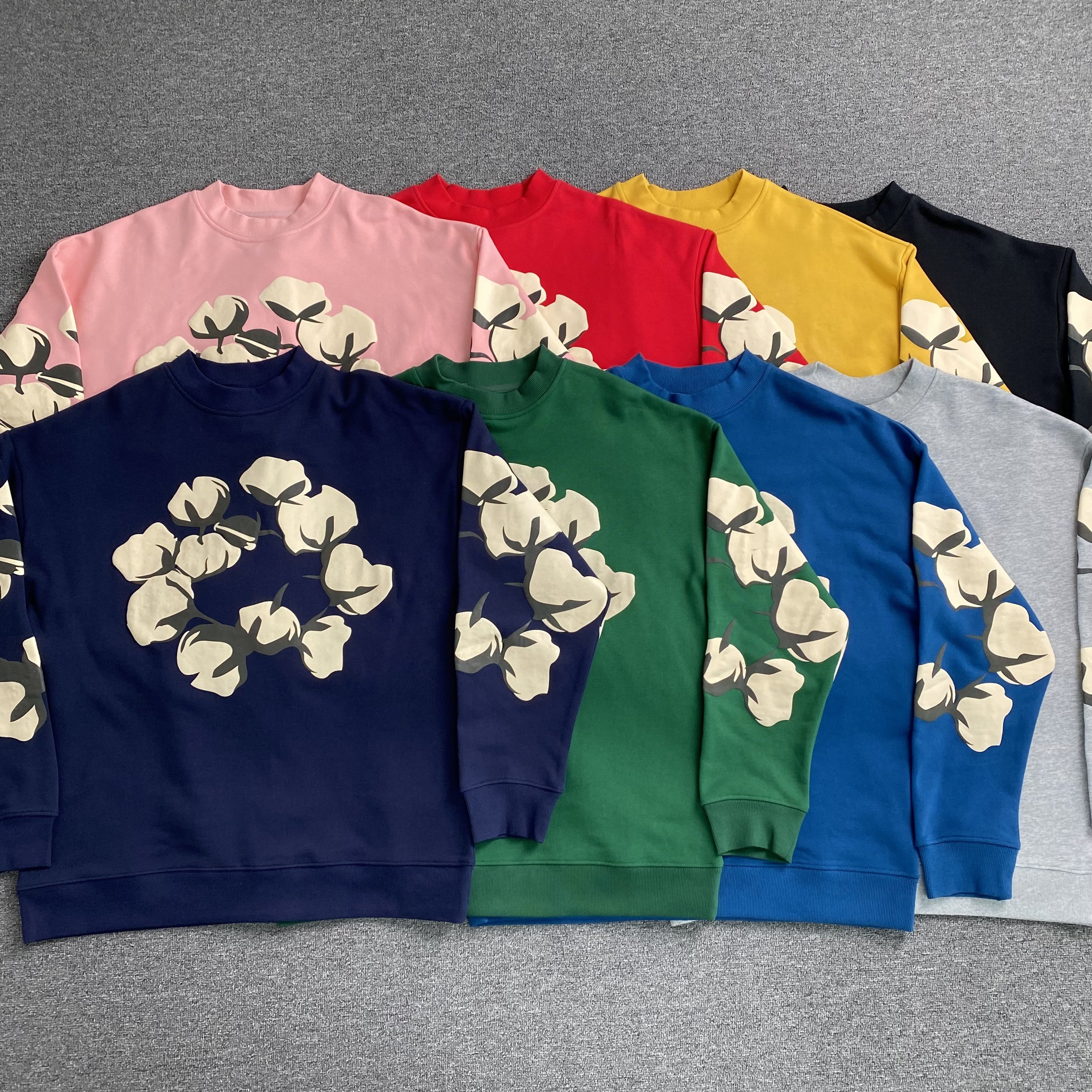 Denim Tears x CPFM Cactus Tears Crewneck Grey